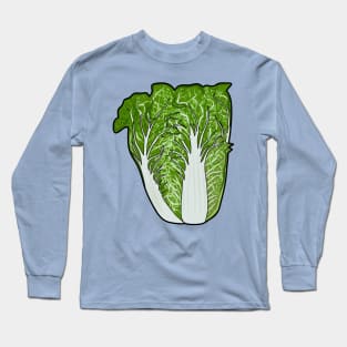 Chinese cabbage cartoon illustration Long Sleeve T-Shirt